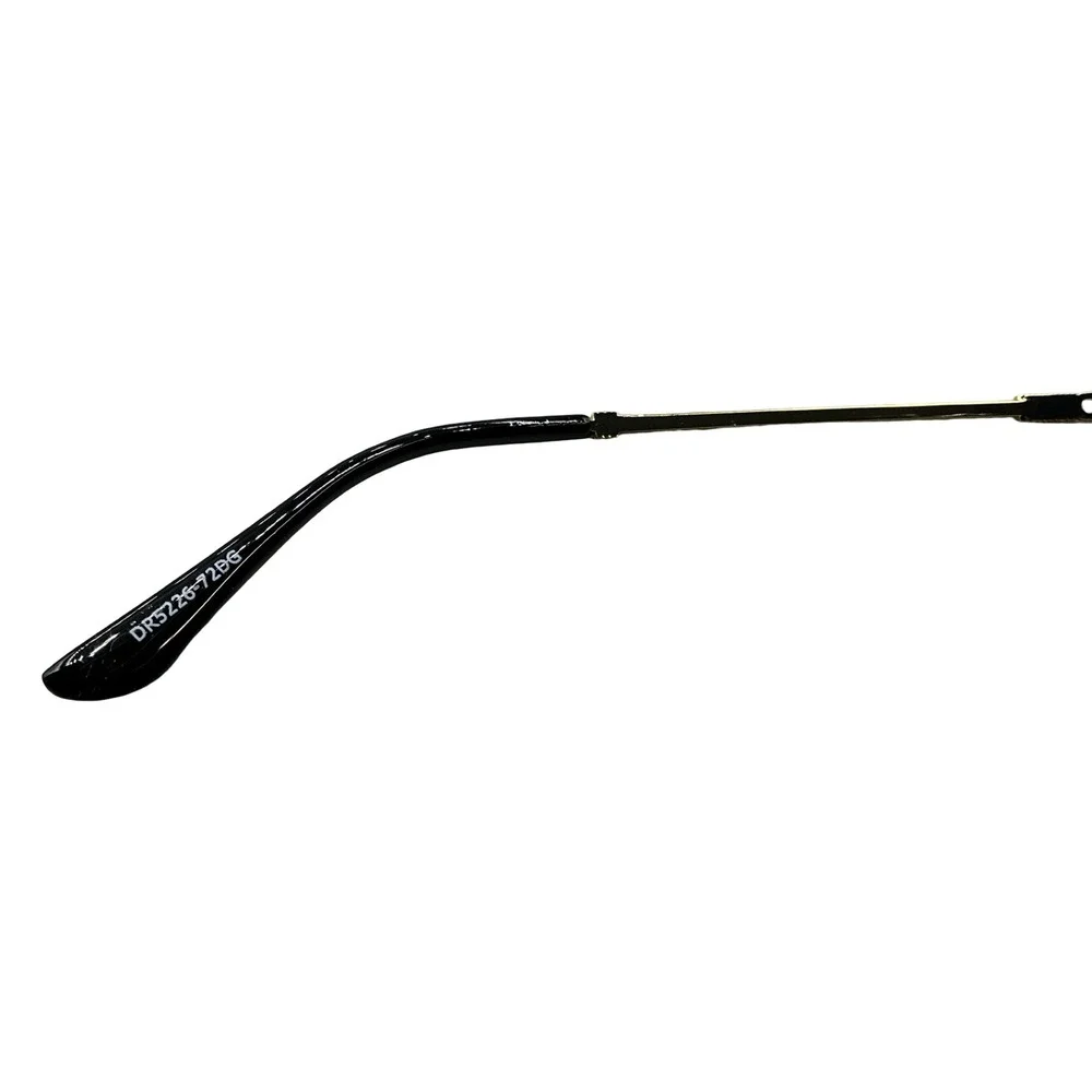 Fashion Nova NOVAMEN Ride Slow Sunglasses Gold Blue DR5226 Rimless Rectangle NEW
